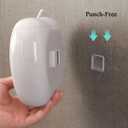 2 x Plastic Wrap Storage Box, Punch-Free Extractable Storage for Fresh Multi-Functional Dispenser, Apple Shaped Wall-Mounted Plastic Wrap Storage Box dispenser with 100 Crisper Wraps (C)