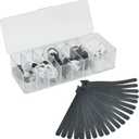 Electronics Organizer 7 Sections Clear Acrylic Cable Storage Bin Box Cord Holder with 20 PCS Reusable Fastening Fabric Cable Ties Straps Cord Wraps (7 Sections/with Cover)