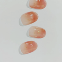 ohora Semi Cured Gel Nail Strips (N Apricot Sorbet) -Works with Any UV/LED Lamps, Salon-Quality, Long Lasting, Easy to Apply & Remove - Includes 2 Prep Pads, Nail File & Wooden Stick