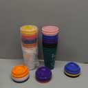 Skylety 20 Pack Christian Gifts for Men Women 16oz Reusable Bible Verse Tumbler Bulk Plastic Coffee Cups with Lids Inspirational Religious Christmas Gifts for Church Party Favor (Multicolor)