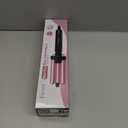 Farery Mini 3 Barrel Hair Waver - Portable Beach Wave Curling Iron for Short Hair, 1/2 Inch Ceramic Crimper with 3 Temp Settings & 30s Fast Heating, Dual Voltage Travel Hair Waver for Women, Pink