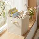 ShellKingdom Storage Bins, Foldable Fabric Storage Cubes And Cloth Storage Organizer Drawer For Closet And Toys Storage,2 Pack (Beige)