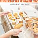 VEVOR Pastry Display Case, 2-Tier Commercial Countertop Bakery Display Case, Acrylic Display Box with Rear Door Access & Removable Shelves, Keep Fresh for Donut Bagels Cake Cookie, 20.7"x13.2"x11.9"