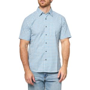 Eddie Bauer Mens Pack It Seersucker Short-Sleeve Shirt (Blue, S)