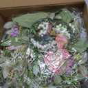 Jexine 8 Pieces Spring Summer Artificial Flowered Wreath Mini Floral Wedding Candle Rings Wreaths for Wedding Table Centerpiece Pillars Farmhouse Party Home Door Tabletop All Seasons Decor