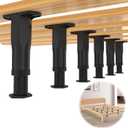 6 PCS Adjustable Height Bed Support Legs (5.1"-8.3") Bed Frame Legs for King Queen Bed Slats Bed Slat Support Bed Frame Center Support Furniture Leg Replacement Kit Bed Frame Support Legs with Screws (6pcs (5.1"-8.3"))