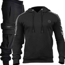 Men's Tracksuit 2 Piece Hoodie Athletic Jogging Sweatsuits for Men Casual Sports Long Sleeve Pullover Suit Set, XL