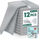2 x 12 Pcs New Upgraded 3 Layers Non Scratch Wire Dishcloth, Multipurpose Wire Dishwashing Rags, Wet & Dry for Cookware, Sinks, Dishes, Stoves & Fireplaces (7.87 x 7.87-12pcs)