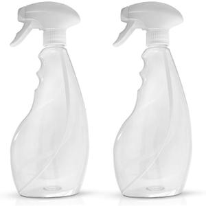 5 x SPRAYZ Large 17oz Spray Bottles For Cleaning Solutions and Gardening, Plant, Water, Durable Trigger Sprayer, Refillable, Spray Bottle for Hair, All Directions, Clear Plastic Bottle 2x 17oz