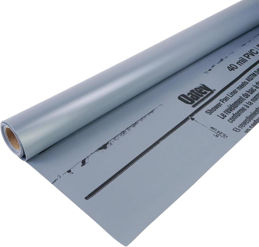 Oatey 6 ft. x 10 ft. 40 mil Gray Shower Pan Liner Roll, 4-Pack