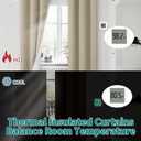 BGment Short Blackout Curtains for Bedroom 54 Inch Length, Thermal Insulated Soundproof Room Darkening Curtains for Small Window, Each Drape 42 Inch Wide, Beige, 2 Panels