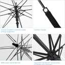 Jexine Extra Large Clear Golf Umbrella 60 Inch Oversized Automatic Open Stick Umbrella Transparent Waterproof for Adult Men Women Outdoor Sport Golf Play Weddings