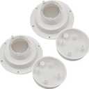 RVGUARD 2 Pack RV Vent Cap Kit with Screen, RV Sewer Vent Cap for Roof, White RV Plumbing Cap Replacement for Camper Trailer Motorhome, Fits 1 to 2 3/8" Pipe