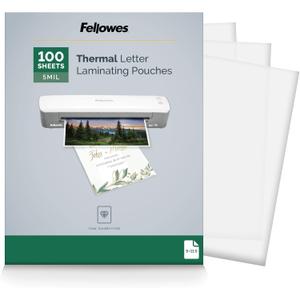 Fellowes Thermal Laminating Pouches, 5mil Letter Size Sheets, 9 x 11.5, 100 Pack, Clear (5743501)