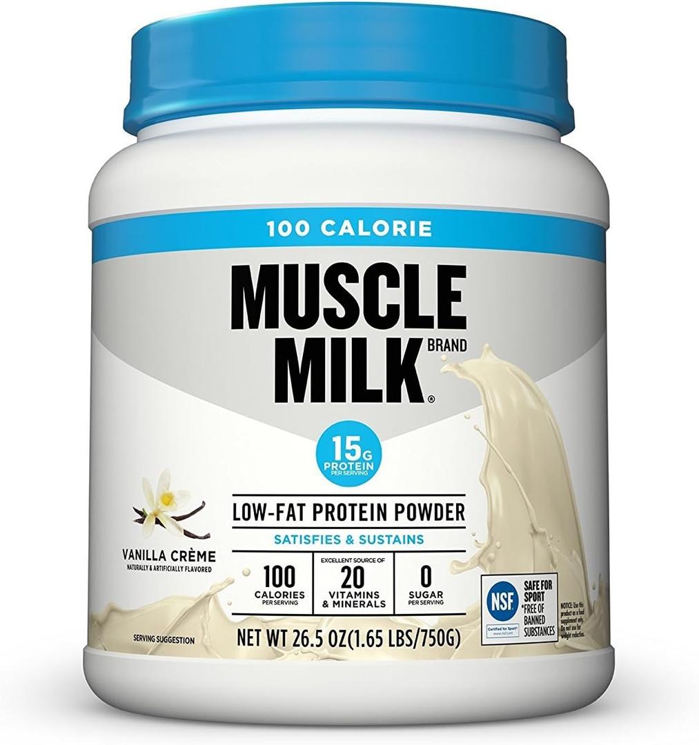 Muscle Milk ZERO, 100 Calorie Protein Powder, Vanilla, 15g Protein, 1.65 Pound, 25 Servings (EXP 01/11/27)