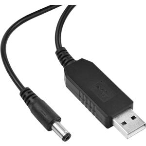 USB to 12V Adapter, 5V to 12V Step Up Cable Cord with DC Jack 5.5 x 2.1mm for Fan, Table Lamp, Piano Keyboard, Bluetooth Audio, Wireless Router, Speakers, Max Current 800mAh (4.9ft)