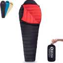 QEZER Ultralight Down Sleeping Bag for Adults - 600 Fill Power, Cold Weather, Backpacking, Camping, Hiking