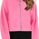 Meikulo Girls Zip Up Sweatshirt Kids Fashion Stand Collar Fleece Lined Jacket with Pockets 7-14 Years, 150
