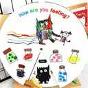 Felt Color Monster Emotion Wheel  Montessori Social-Emotional Learning Toy for Kids  Interactive Parent-Child Communication Tool & Classroom Emotional Education Game