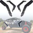 Front & Rear Extended Fender Flares Compatible with Can-Am Maverick X3 2 Door & 4 Door 2017-2026,Mud Guards for 715002973