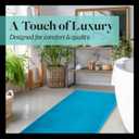 Genteele Memory Foam Bath Mat Non Slip Absorbent Super Cozy Velvet Bathroom Rug Carpet (24 inches X 48 inches, Caribbean Sea)