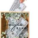 Unittype Honey Moon Fund Box Wedding Card Rustic Wooden Fund Case Wood Greenery Honeymoon Shadow Box for Wedding Reception Party Bridal Shower Gift, 8 x 8 Inch