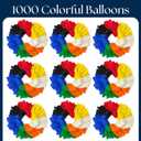 Monty 1000 Bulk Balloons Rainbow Color – 12 Inch Latex Assorted Multicolor Ideal for Party Decor, Birthdays, Anniversaries, Graduation, Weddings, Valentine’s Day & Baby Shower (1000pcs)
