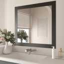 3x590 Inch Metallic Wallpaper Border Peel and Stick Black Metallic Wallpaper Border Self Adhesive Brushed Wall Trim Black Mirror Frame Sticker Stainless Mirror Frame for Bathroom Waterproof