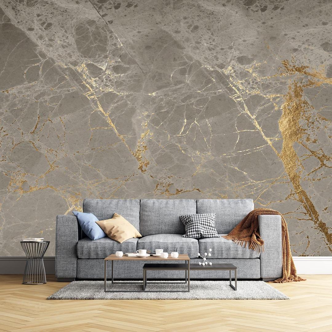-Gold Abstract Marble Texture Bedroom Wallpaper XT15 L 180" x 115" -Gold Abstract Marble Texture Bedroom Wallpaper XT15 L 180" x 115"