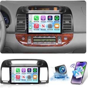 [2G+64G] for 2000 2001 2002 2003 2004 2005 2006 Toyota Camry Radio, Android 13 Car Stereo with 9 inch Touch Screen, Carplay/Android Auto/1080P/Bluetooth/WiFi +AHD Backup Camera