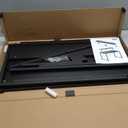 Pamray 32 Inch Small Computer Desk with Monitor Stand, Simple Office Desk with Headphone Hook for Small Spaces, Kids Study Writing Table for Bedroom, Black