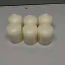 Super Z Outlet Unscented Pillar Candles for Weddings, Home Decoration, Relaxation, Spa, Smokeless Cotton Wick (6, White, 2"x3")