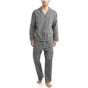Hanes Men's Long Sleeve Plain Weave Pajama .XL