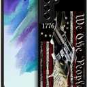 DJSOK Compatible with Samsung Galaxy S22 Plus CaseDesign Pattern Back Bumper Anti Scratch Reinforced Corners Soft TPU Caver,Cases for Men Women-Classic American Flag 1776 We The People