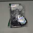 Funfery 300 Pack 3 Size Mylar Holographic Bags with Clear Window,Resealable Bag Smell Proof Bags Zipper Foil Baggie Packaging Pouch for Food Storage,Sample,Small Business(Black,3x4.7,4x6,4.7x7.9in)