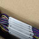 BEAMNOVA 50Ft Commercial RGB Storefront Light Kit for Business with Remote Control, 12v Power Supply Transformer, 100Pcs 3-LED Outdoor Adhesive Waterproof Strip Lights