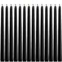 JHENG 10 Inch BlackTaper Candles, 14 Pack Tall Unscented Dripless Candles with Cotton Wicks Perfect for Dinner, Party, Wedding or Farmhouse Decor, 7-8 Hour Burn Time- 7/8'' Base (Black)