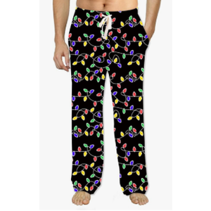 Mens Christmas Halloween Pajama Pants Sleep Bottoms Pj Pants with Pockets Size M