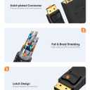 CableCreation Displayport to VGA Cable 6FT, Displayport to VGA Adapter Gold Plated 1080P@60Hz, Standard DP Male to VGA Male Cable, Compatible with Laptop, PC, TV, Projector, Black