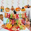 Thankful for You Banner Funny Thanksgiving Banner, Funny Friendsgiving banner Party Decorations for Thanksgiving Party Font Porch Fireplace Home Decor