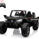 24V 2 Seaters Ride On UTV Car with Remote Control for Kids, 4WD Motors Electric Vehicle, 21 in 2 Seats, 15.4 in Large EVA Wheels,Music, Light,Max Load 140 LBS Ride On Toys