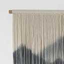 IOWER Macrame Wall Hanging for Bedroom Living Room Black Dip-Dyed Boho Wall Decor Cotton Modern Home Decor27 W x 19" L 