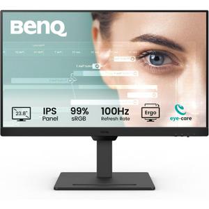 BenQ GW2490T Computer Monitor 24" 100Hz FHD 1920x1080p | IPS | Eye-Care Tech | Low Blue Light | Anti-Glare | Adaptive Brightness | Height and Tilt Adjustable | Built-in Speakers | DisplayPort | HDMI