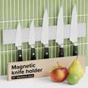 Knife Magnetic Strip 12" Steel  Magnetic Knife Holder for Wall no Screws  Kitchen Utensil Holder, Knife Bar, Knife Rack, Kitchen Organizer and Tool Holder