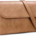 Crossbody Bags for Women Vegan Leather Travel Small Cell Phone Purse Rfid Shoulder Bag with 2 Straps (Camelbrown)