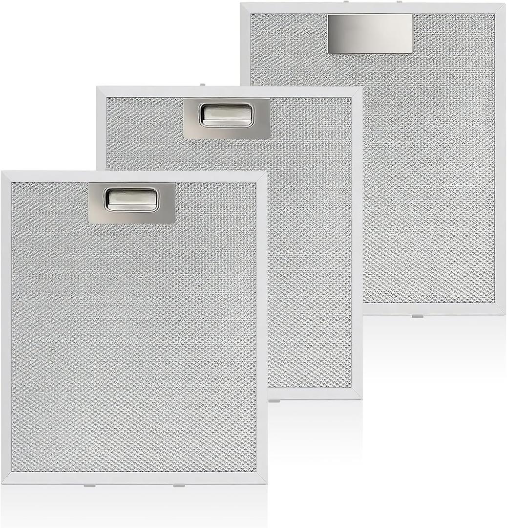 3-Pack Universal 12-5/9" x 10-1/5" Range Hood Aluminum Filter Mesh Screen Replacement for Most Kitchen Ventilation Systems