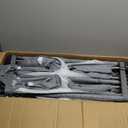 Foldable Baby Playpen with Gate, Extra Large Collapsible Play Yard for Babies & Toddlers, Portable Travel Play Pen with Fence, Safe Activity Center for Indoor & Outdoor Use (51"51" Grey) (51"51"Double Joint, Gray)