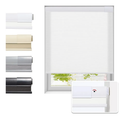 No Drill Cellular Shades for Indoor Windows, Thermal Insulating & Noise Reducing Honeycomb Blinds, Cordless Free Stop Blinds Light Filtering, White, 34 1/2" W x 64" H