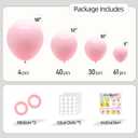 2 x Pastel Pink Balloons Different Sizes 135pcs 18 12 10 5 Inch Light Pink Balloon Arch Kit Garland for Birthday Baby Shower Valentine Bridal Gender Revel Engagement Christmas Party Decorations, 5" Mini, 10" Medium, 12" Large, 18" Extra Large