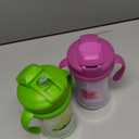 Dr. Brown's Milestones Insulated Sippy Cup with Straw and Handles, Spill-Proof Tumbler with Lid, 2-Pack, Green & Purple, 10 oz/300 mL, BPA Free, 12m+